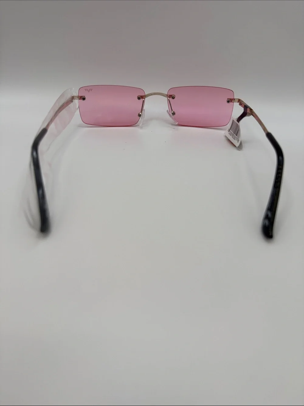 Pink Rimless Rectangle Sunglasses - Women Accessories